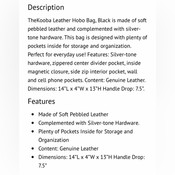 Kooba Pebbled Leather Hobo Bag - Picture 6 of 6